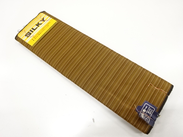 アンティーク　縞模様織り出し　丹前地反物